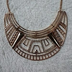 Gold bib necklace